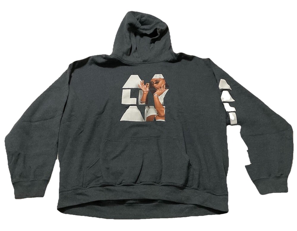 Aaliyah Hoodie Women Size Extra Large Ripple Junction Dark Gray Vintage Oversize